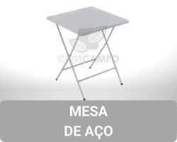 Mesa e cadeira de aço